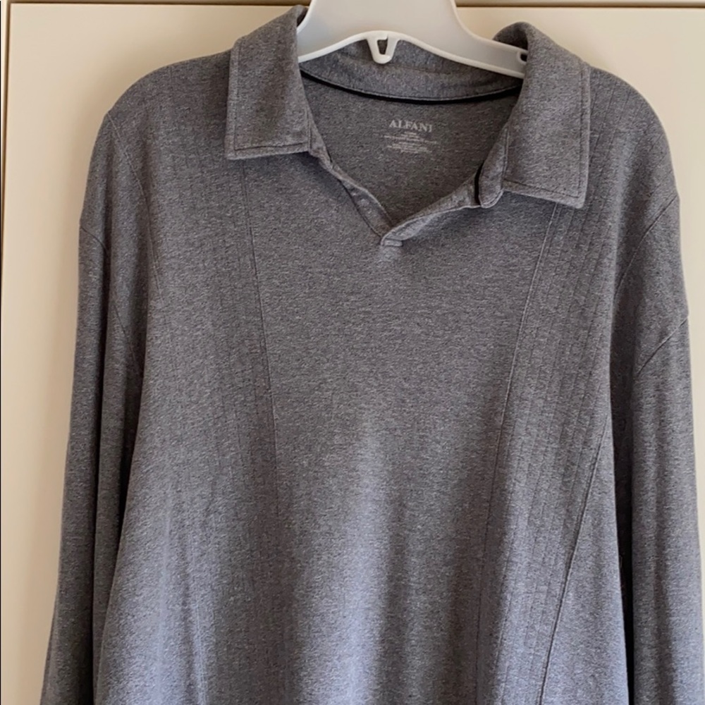 Alfani Grey Long Sleeve Shirt
